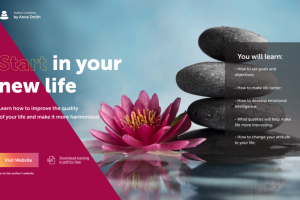 Дизайн одноэкранного сайта авторского тренинга