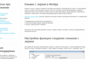 Снимки с экрана в NeoSpy