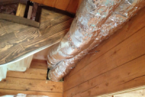 Разводка теплого воздуха от камина