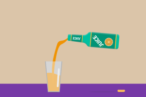 Анимация жидкости и бутылки в псевдо-3D