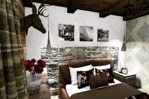 Дизайн спальни в стиле "Шале"