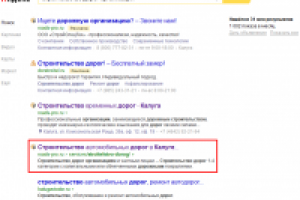 ТОП 1-2 по запросу "строительство дорог организации"