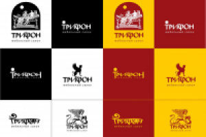 Варианты лого для мебельного салона "Трифон"