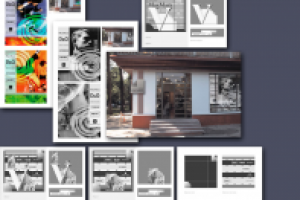 Оформление витрины и вывеска магазина «Виктория»