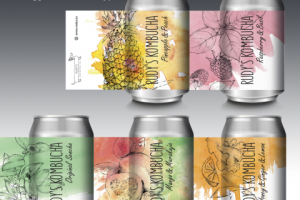 Этикетки комбучи для "RUDY'S KOMBUCHA" (Латвия, Рига, Адажи)