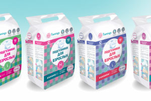 Разработка упаковок для подгузников "Фламинго"