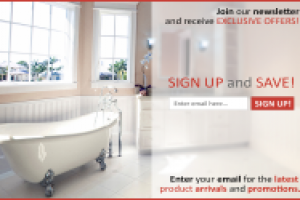 Всплывающий баннер для магазина сантехники