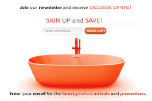 Всплывающий баннер для магазина сантехники