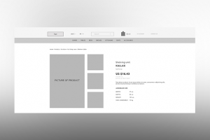 Прототип страницы товара для мебельного магазина
