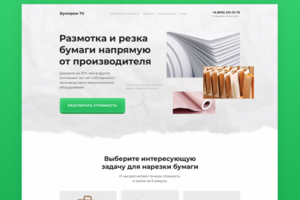 Landing page для "Бумпром ТК"