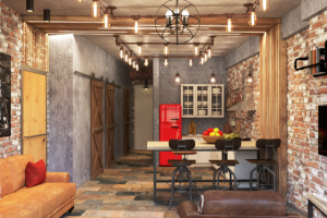 гостиная лофт