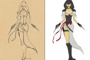 Ассасин в стиле аниме