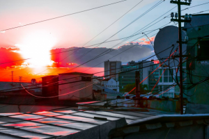 "на закате" крыша друга художника,город ЕКАТЕРИНБУРГ