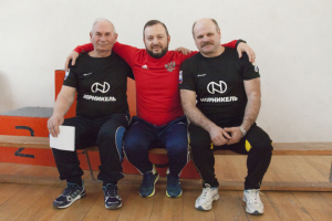 Тренировка сборний России по мини футболу. Ветераны