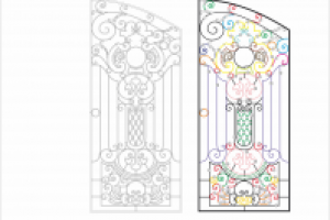 Кованные ворота с деталировкой