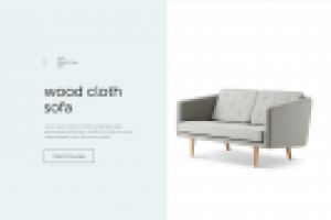 Landing Page  wood cloth sofa