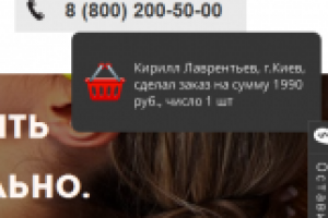 Всплывающие окна для фейковых заказов