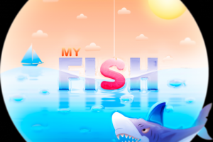 Логотип магазина рыболовных товаров "my FISH"