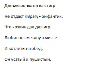 Загадка про котёнка