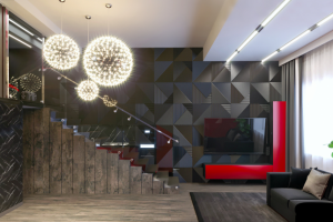 Дизайн двухуровневой квартиры для молодого человека