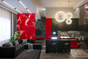 Дизайн двухуровневой квартиры для молодого человека