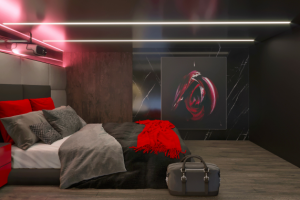 Дизайн двухуровневой квартиры для молодого человека