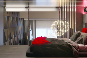 Дизайн двухуровневой квартиры для молодого человека