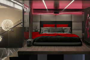 Дизайн двухуровневой квартиры для молодого человека