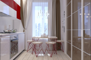 Красные акценты кухни