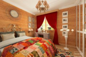 спальня в загородном доме