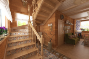 лестница в загородном доме