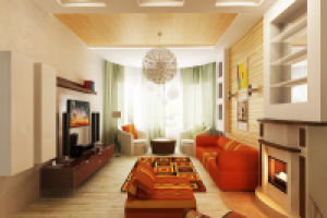 гостиная в загородном доме