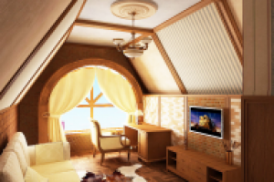 мансарда загородного дома