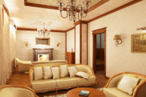 каминная в цокольном этаже загородного дома