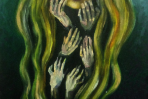 Девушка маслом