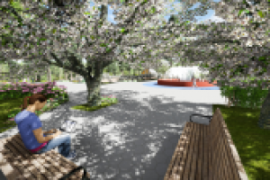 Площадь в санатории - визуализация