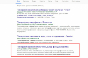 Продвижение geodeziya.ru