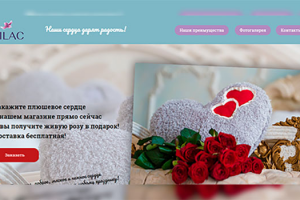 Landing по продаже Подушек с любовью Lilac