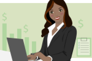 Бизнес женщина.Вектор