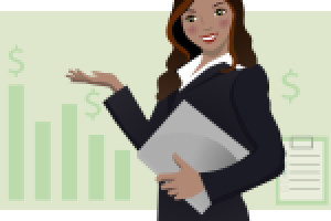 Бизнес женщина.Вектор