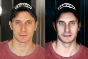 ретушь мужского портрета, стилизация