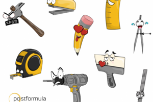 Стикерыры для Telegram. Компания дизайн-интерьера Postformula
