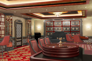 Вип-зал. Казино.В восточном стиле. Красный (китайский) зал. .