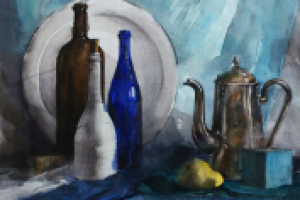Натюрморт с бутылками
