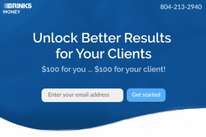 Brink's Landing page