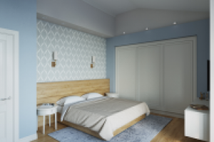 Спальня в загородном доме 250 кв.м. - современная классика