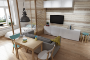 Студия 30 м2 - зона обеденная