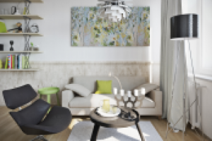 Гостиная в скандинавском стиле