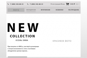 Прототип адаптийного дизайна планшетная версия