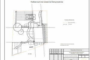 Разбивочный план элементов благоустройства